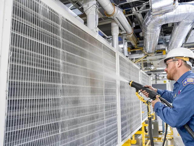 Professional commercial coil cleaning by Stoneham Air Duct Cleaning in Stoneham